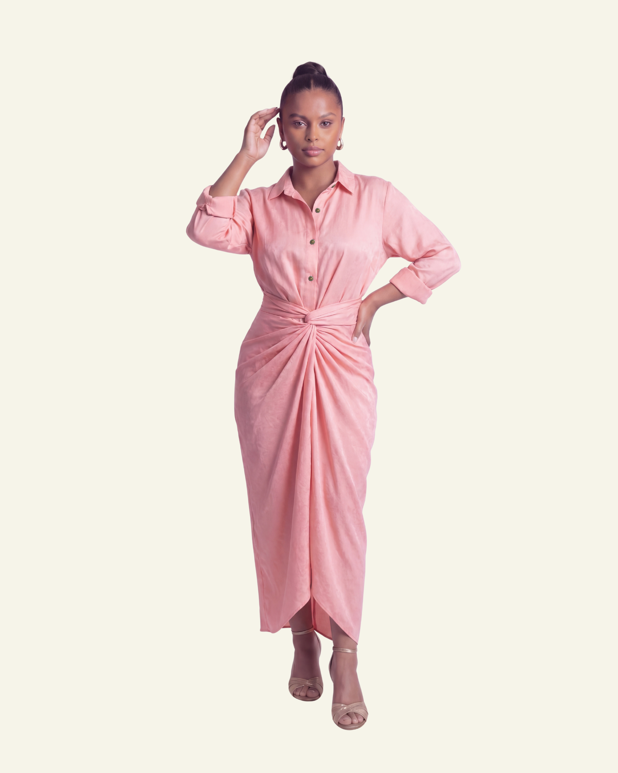 Shirt with Draped Skirt
