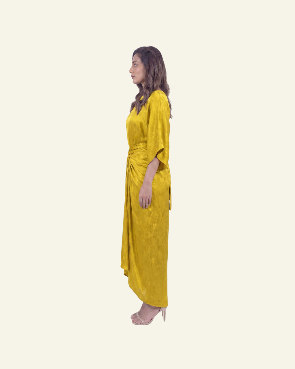 Boat Neck Top with Draped Skirt