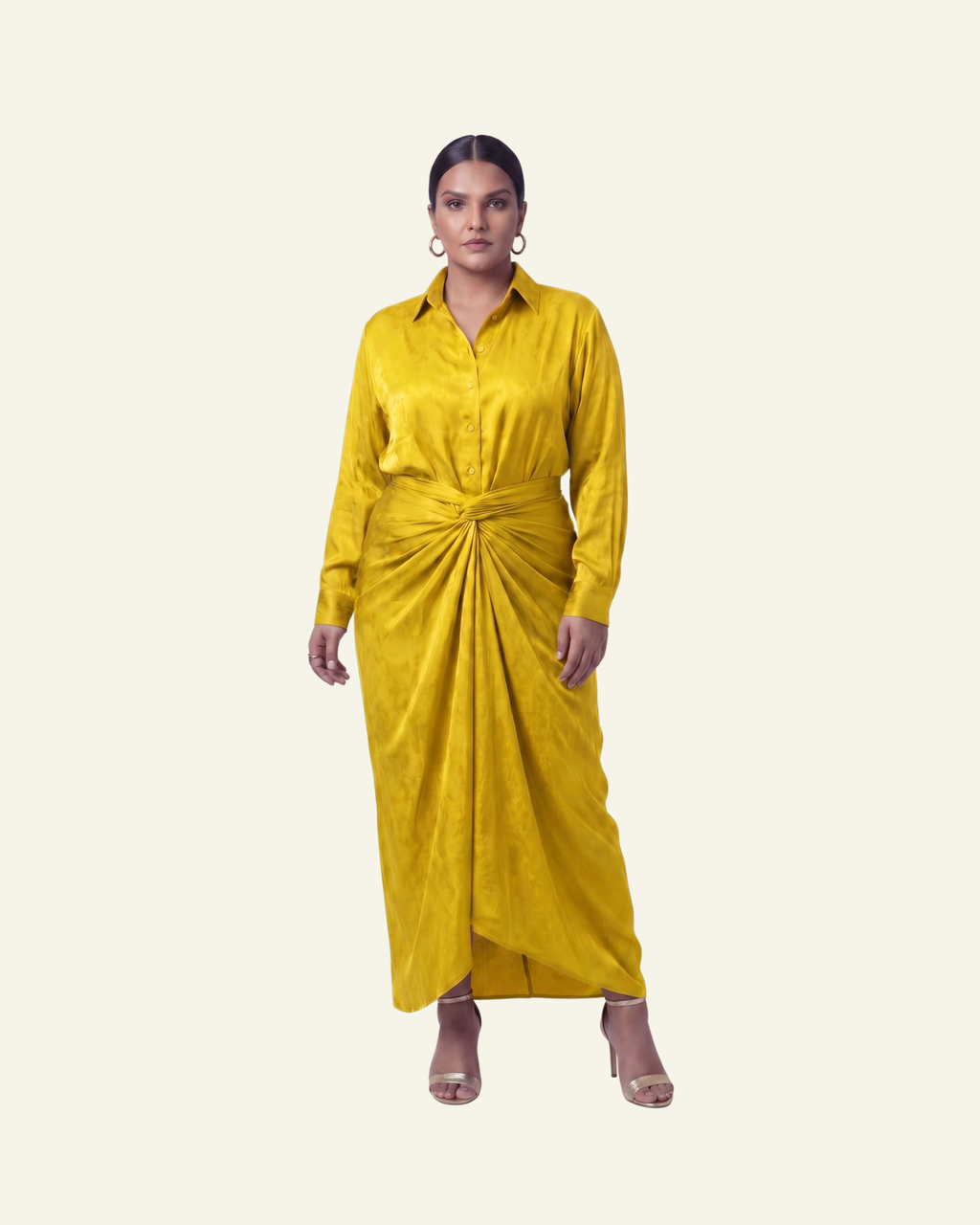 Shirt with Draped Skirt