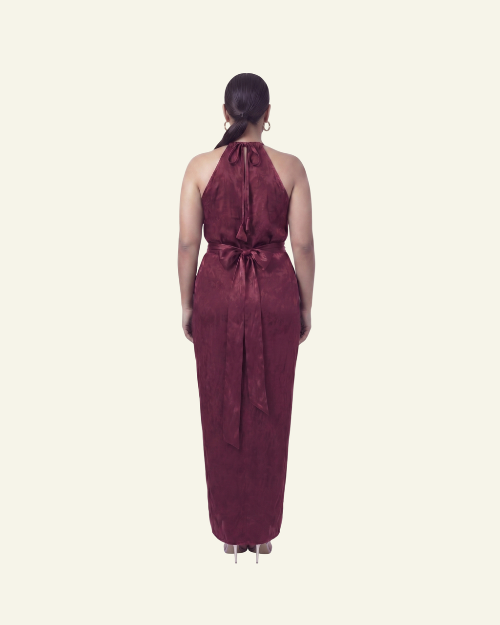 Halter Neck Top with Draped Skirt