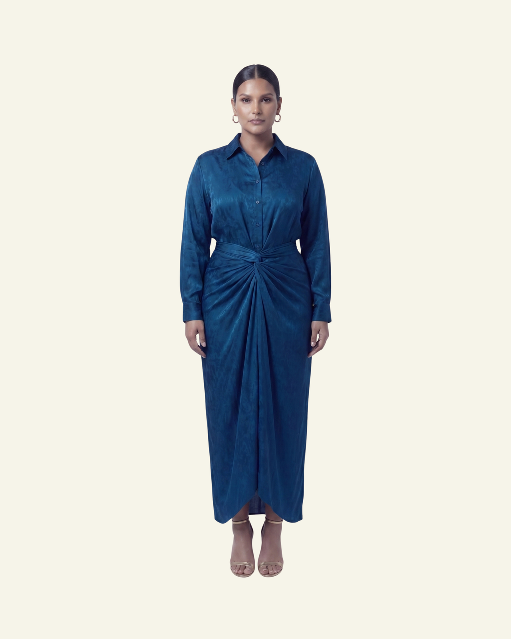 Shirt with Draped Skirt