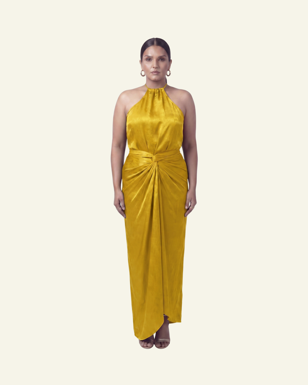 Halter Neck Top with Draped Skirt