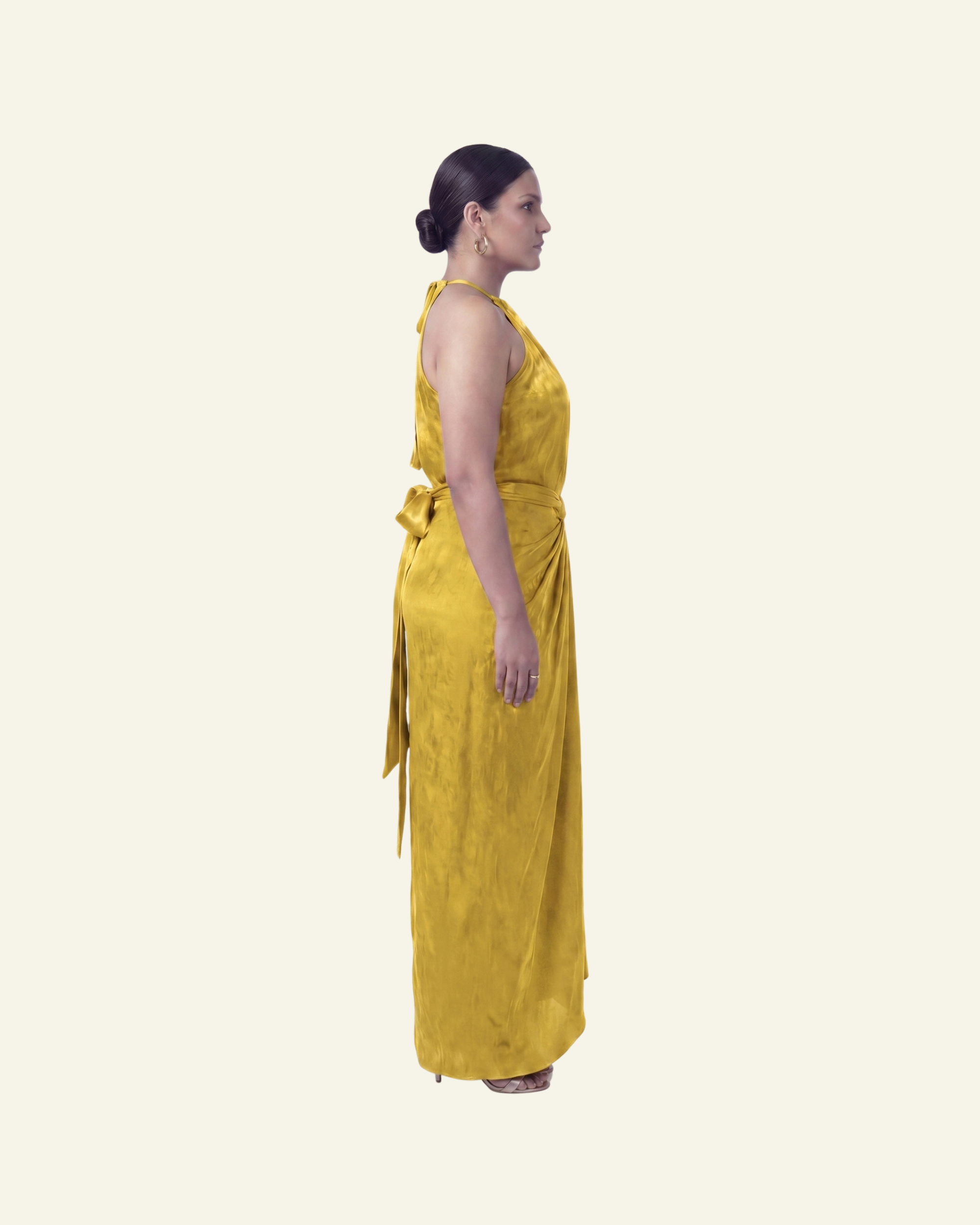Halter Neck Top with Draped Skirt