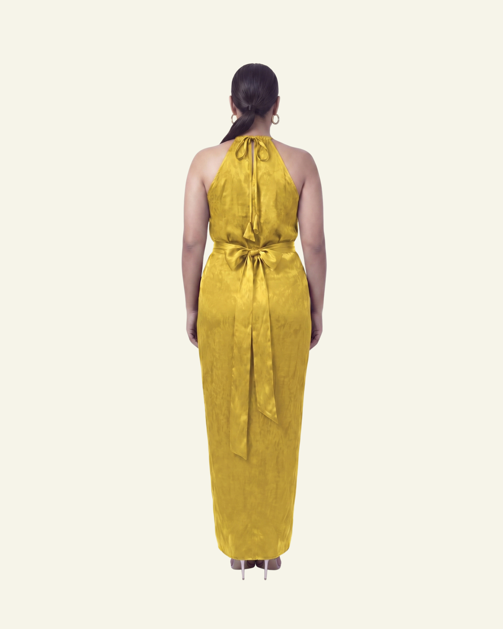 Halter Neck Top with Draped Skirt