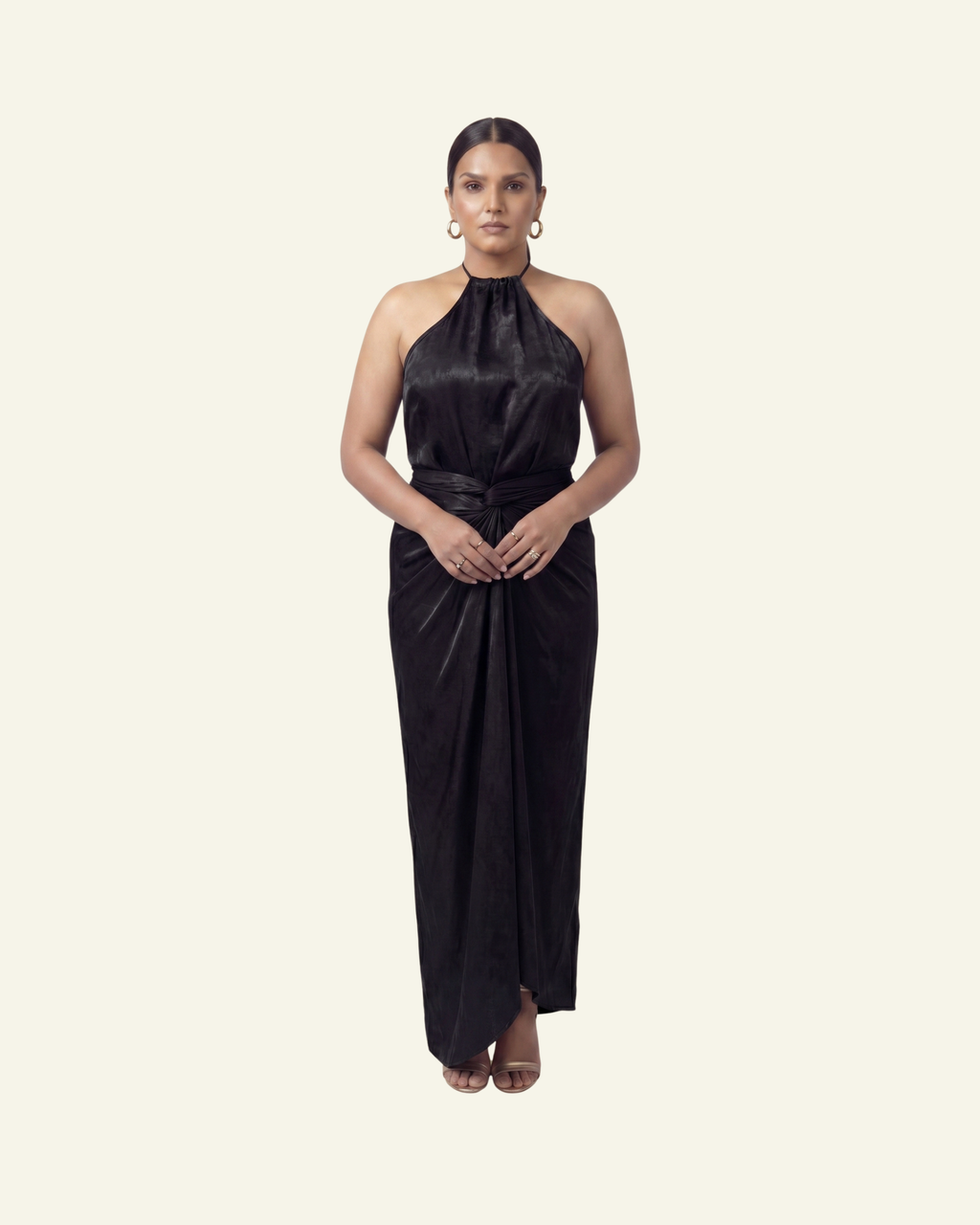 Halter Neck Top with Draped Skirt