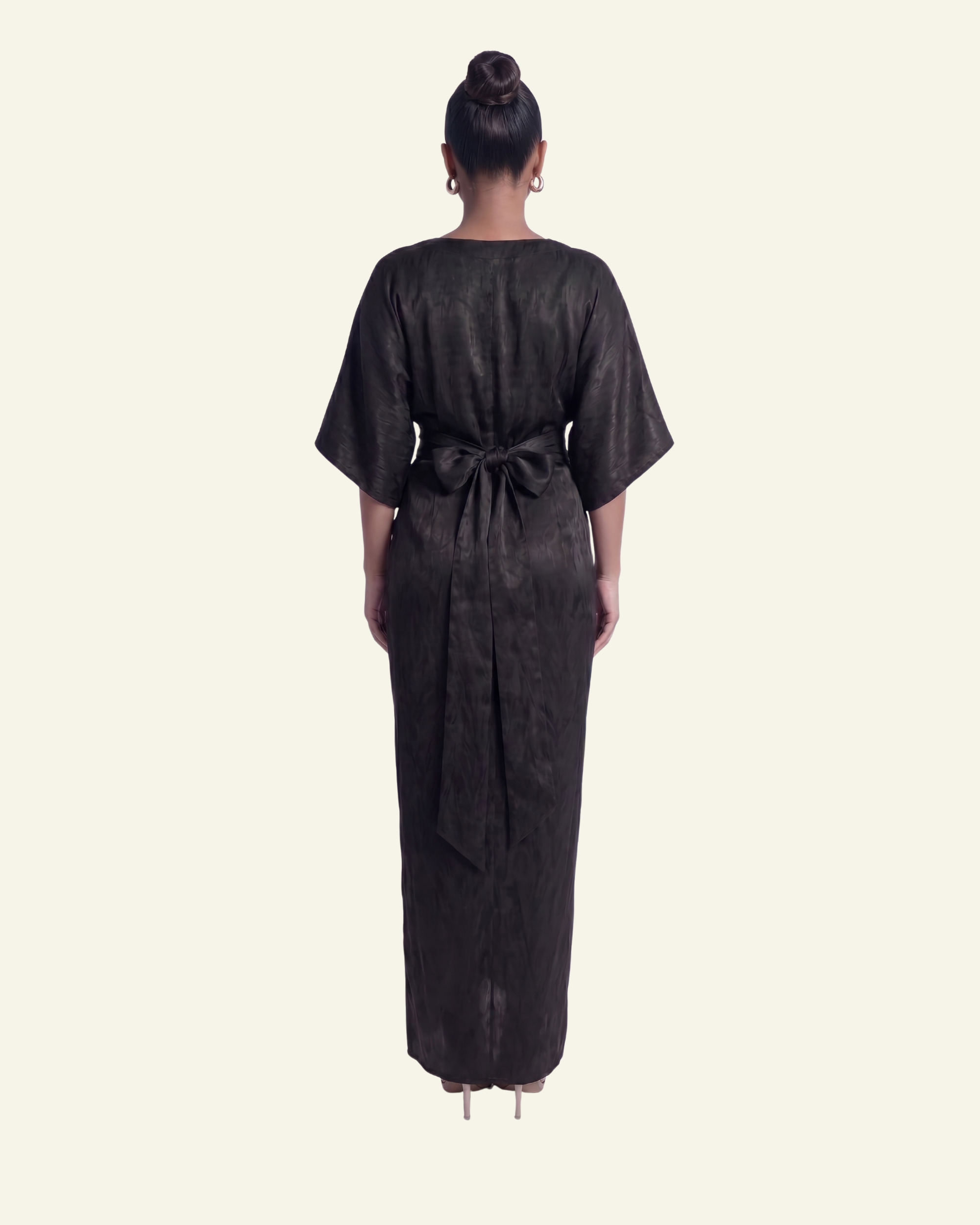 Boat Neck Top with Draped Skirt