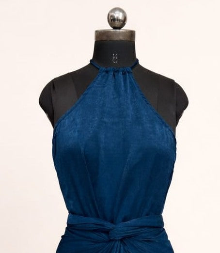 Blue Halter Neck Top