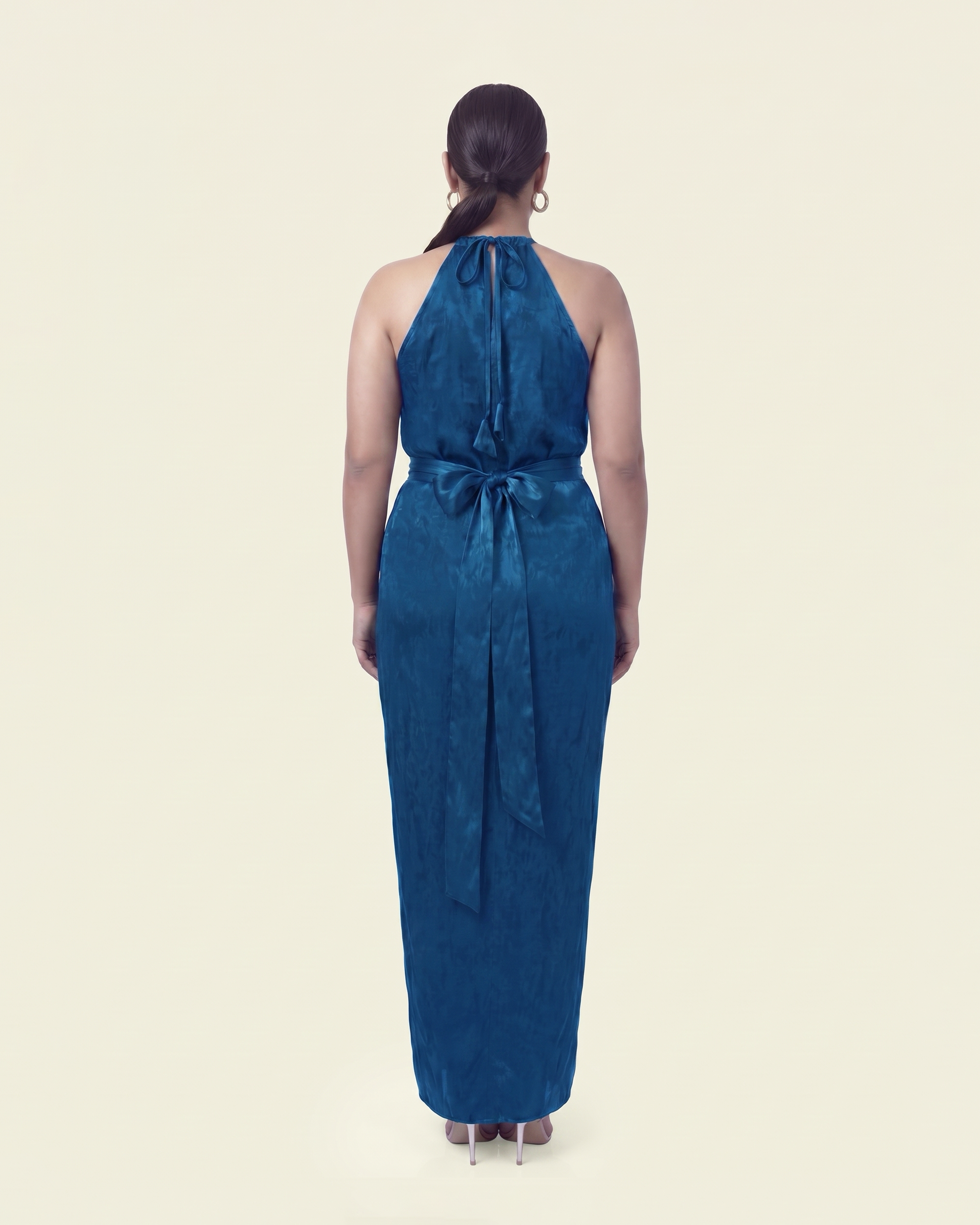 Halter Neck Top with Draped Skirt