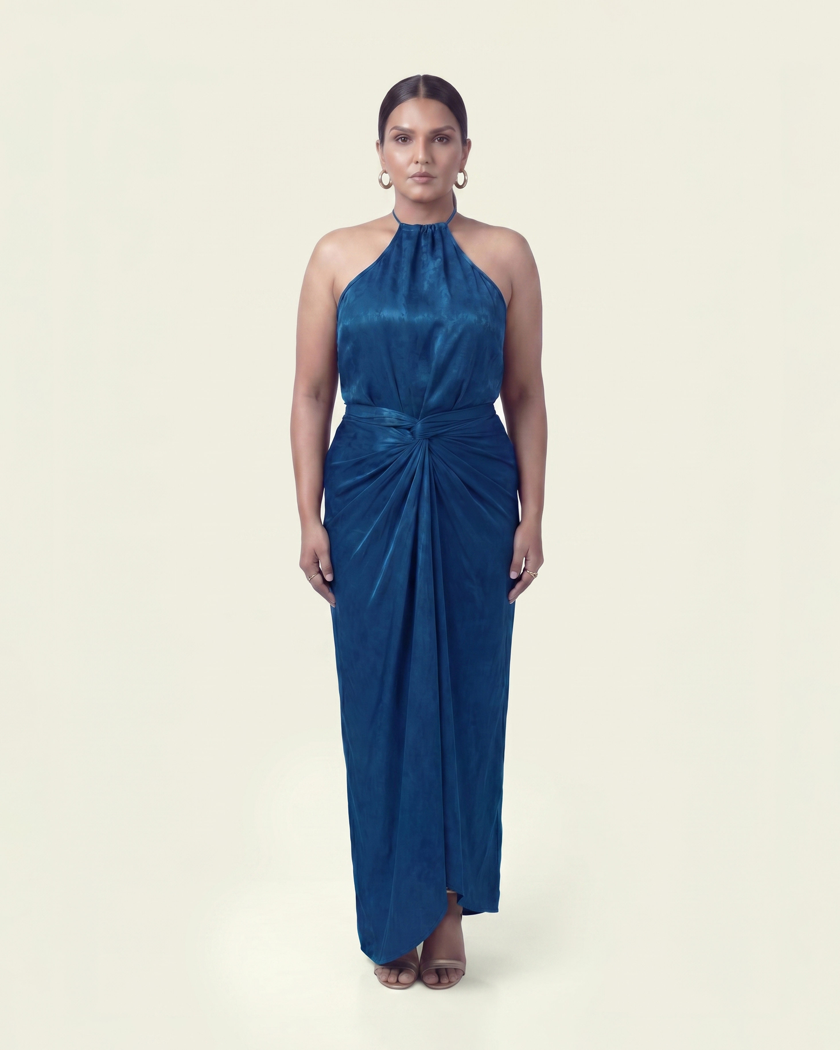 Halter Neck Top with Draped Skirt