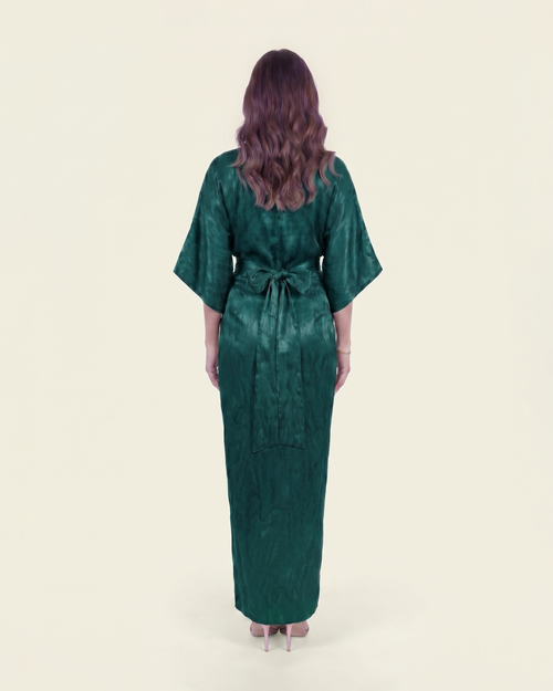 Boat Neck Top with Draped Skirt