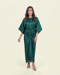 Boat Neck Top with Draped Skirt