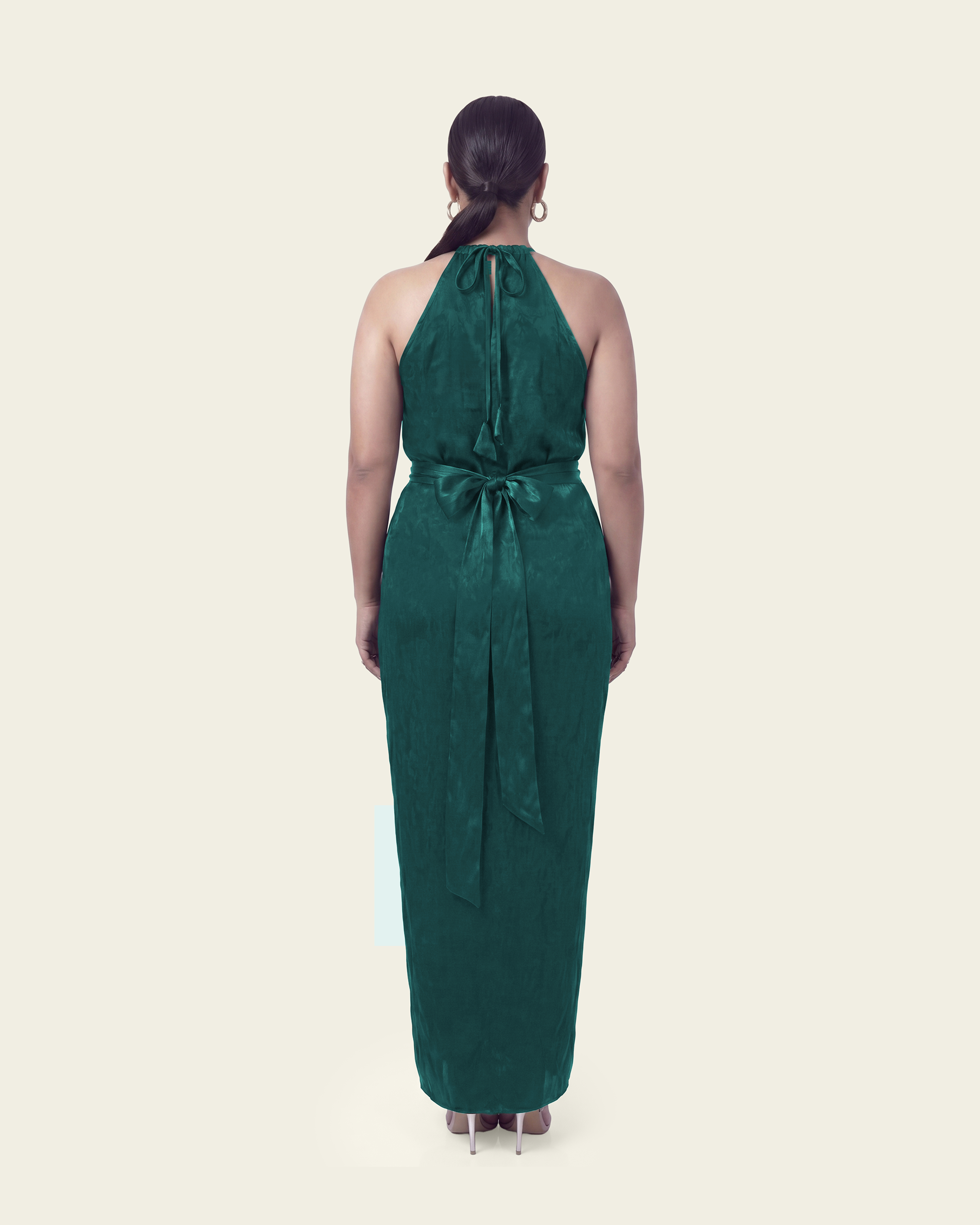 Halter Neck Top with Draped Skirt