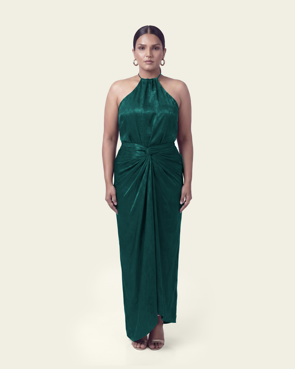 Halter Neck Top with Draped Skirt