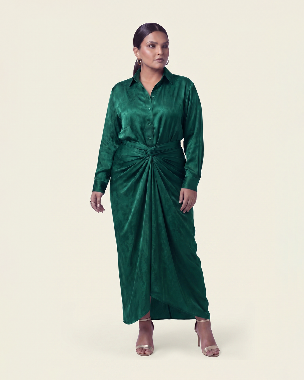 Shirt with Draped Skirt