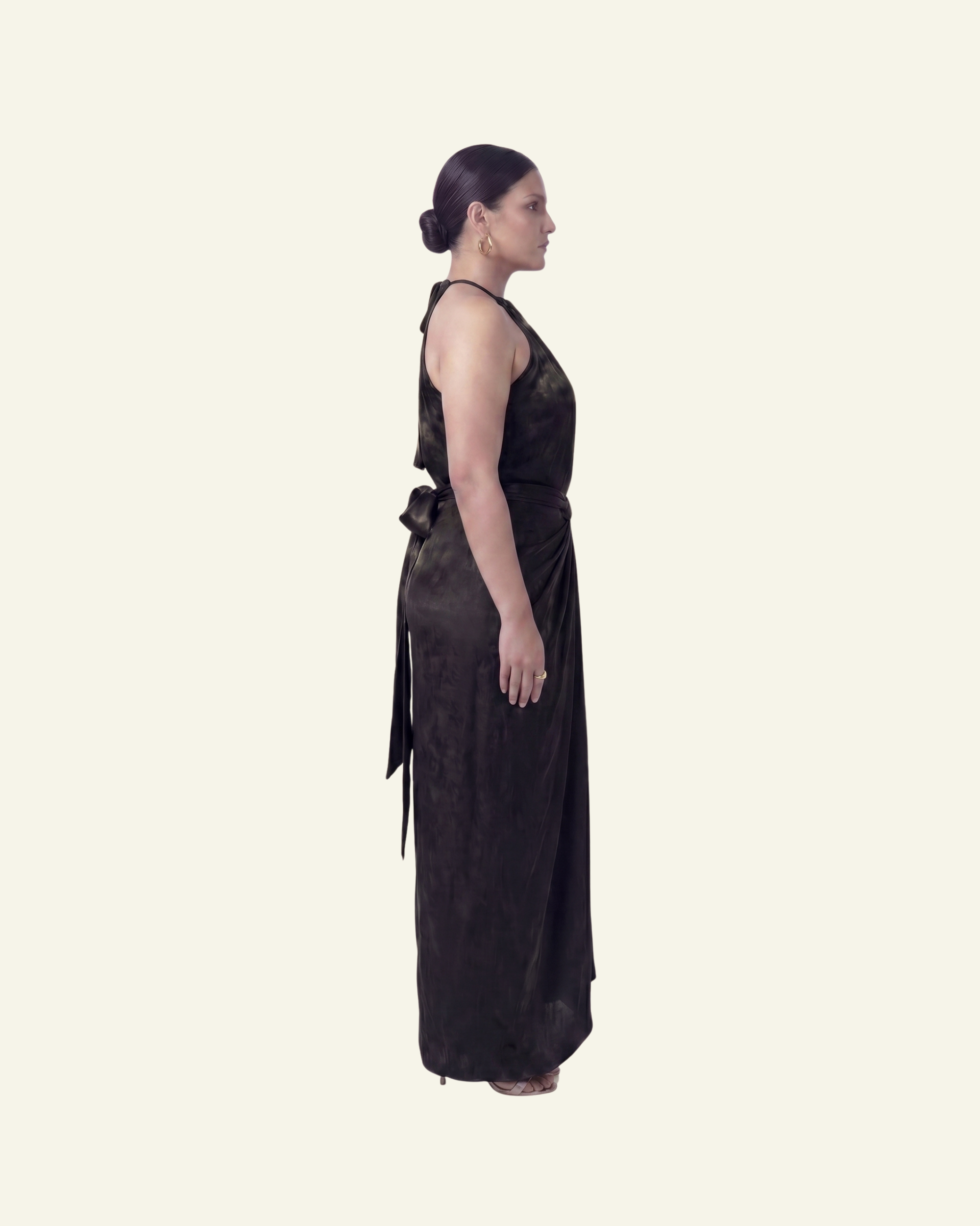 Halter Neck Top with Draped Skirt